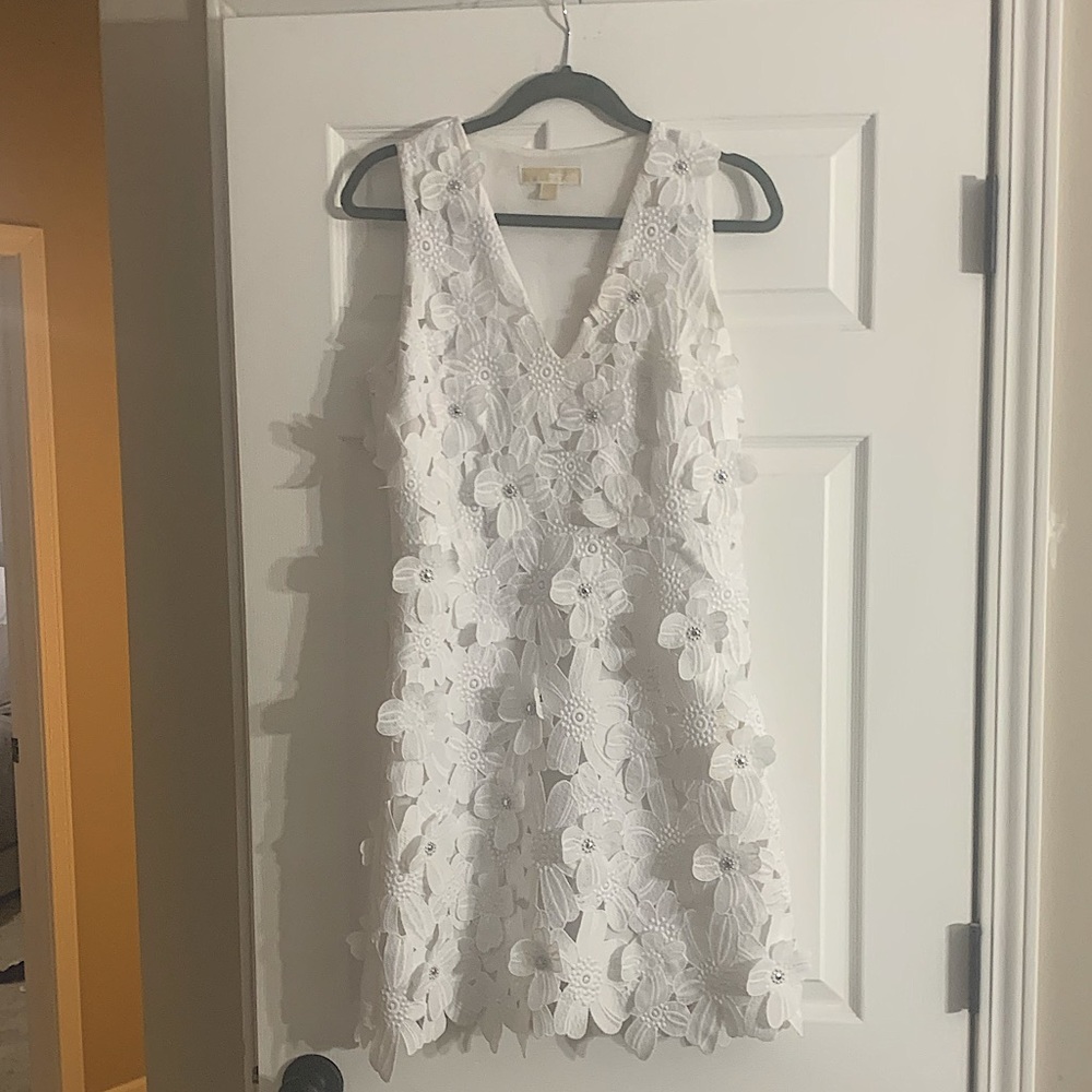 Bridal/Graduation 3D Floral Applique Lace Dress